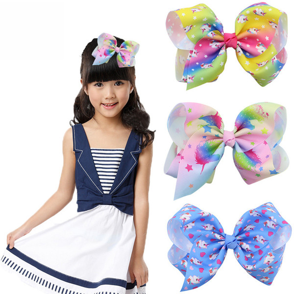 Baby Headbands Unicorn Headband Children Hair Accessories Kids Cute Bowknot Hairbands for Girls Nylon Bow Headwear Headdress