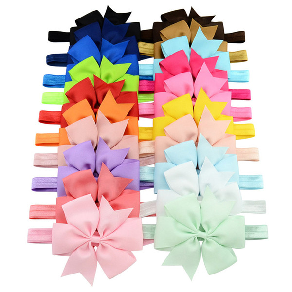 Baby Headbands Bows Kids 20 Colors Headband for Girls Children Hair Accessories Double Bowknot Hairband for Children