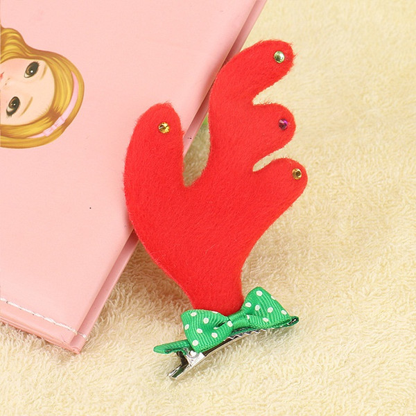 Fashionable Christmas moose Hair clips lovely Christmas gifts hair jewelry for children