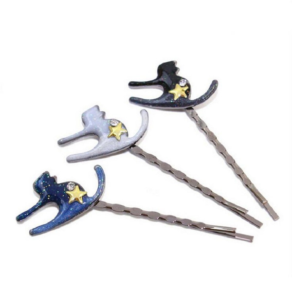 hair barrettes hairpins hairgrips clip for Women girl Hair Accessories headwear holder bun bang creative star cat cute