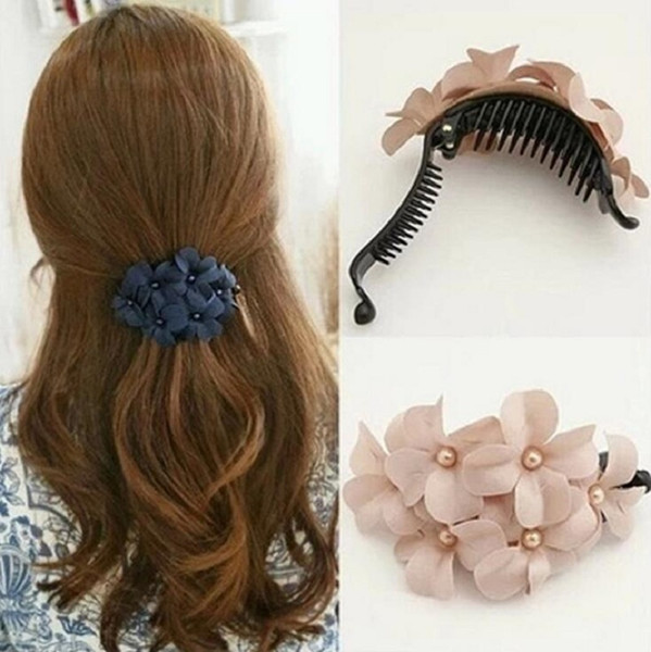 hair claws barrettes clip for Women girl Hair Accessories headwear holder bun six flower