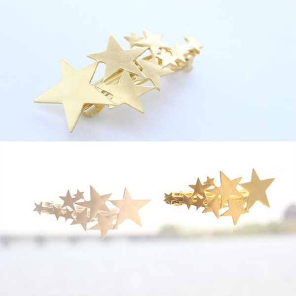 hair barrettes hairpins hairgrips clip for Women girl Hair Accessories headwear holder bun bang creative golden slivery star