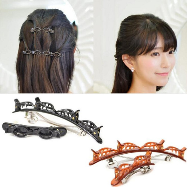 2pcs/set hair clip barrettes hairpins hairgrips for Women girl Hair Accessories headwear holder bun bang simple easy use wave design