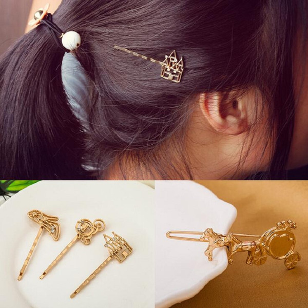 hair barrettes hairgrips clip for Women girl Hair Accessories headwear holder bun bang vintage golden creative d