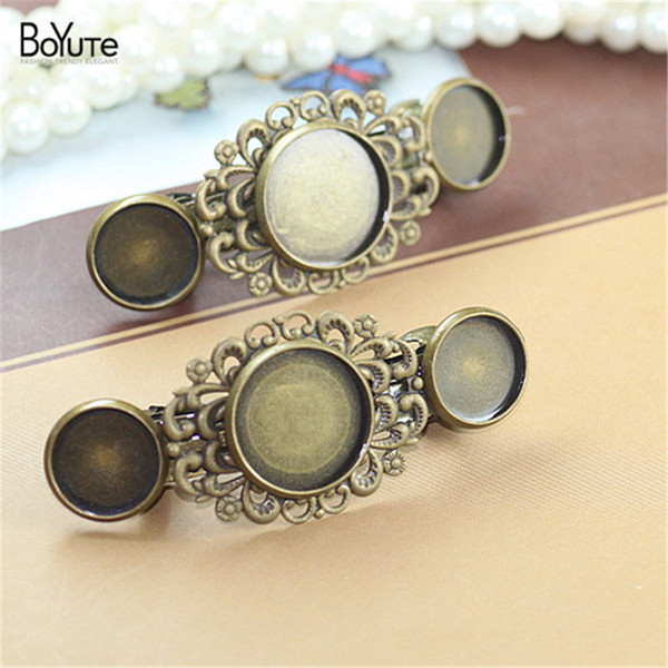 BoYuTe 10 Pieces 12&16MM HOT Sale Cabochon Base Hairpin Wholesale Vintage Fashion Jewelry Diy Hair Clips