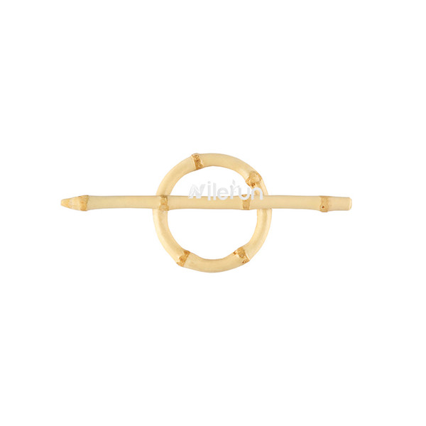 Fashion hair accessories ornament geometric hollowed round bamboo root hairpin bobby pin barrette hairgrip side clip hair pin hair clamp