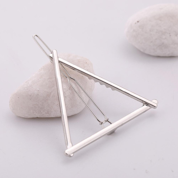 Silver and Gold Plated Round and Rectangle Shape Girl Hair Clips Women Hair Jewelry Accessories for Wife or Girlf