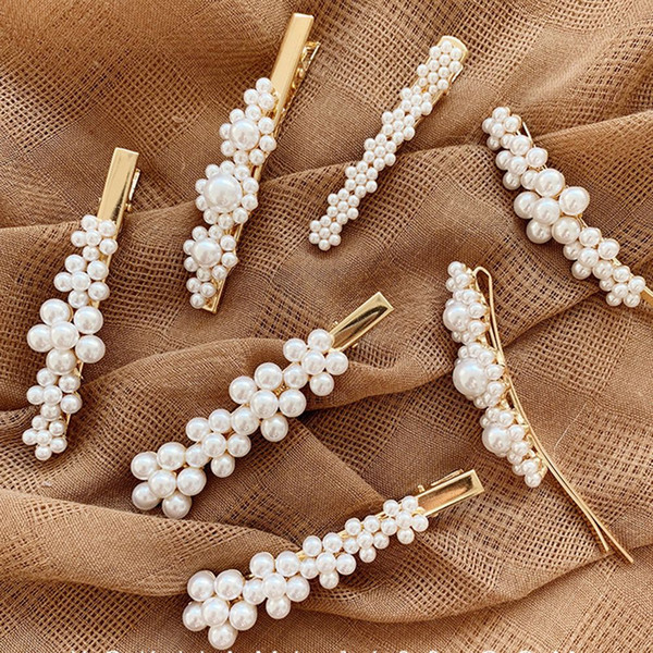 Hot Sale Pearl Metal Hairclips Women Hair Clip Hairpin Girls Hairpins Barrette Hairgrip Bobby Pin Hair Accessories Dropship New