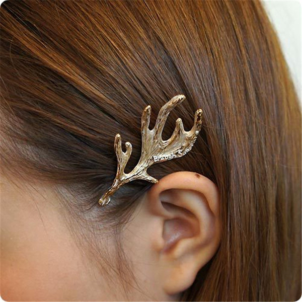 Hairpin Hair Jewelry Boho Style Branch Gold Plating Hair Clip Barrettes Lovely Girls Women Hair Accessary Gift