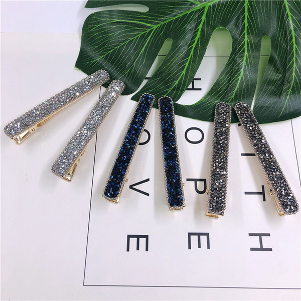 New Korean Simple Ins Net red hair ornament fashion inlaid drill hollow duck mouth clip color retention electroplated hair clip