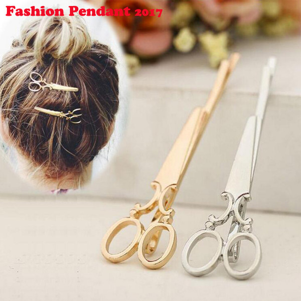 Creative Scissors Shape Women Lady Girls Hair Clip Delicate Hair Pin Barrette hair Accessories Decorations free shipping