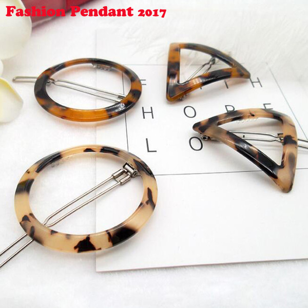 2019 Women's Fashion Hair Accessorie Geometric Triangle Ink Leopard Hairpin Hair Clips Hair Accessories free shipping