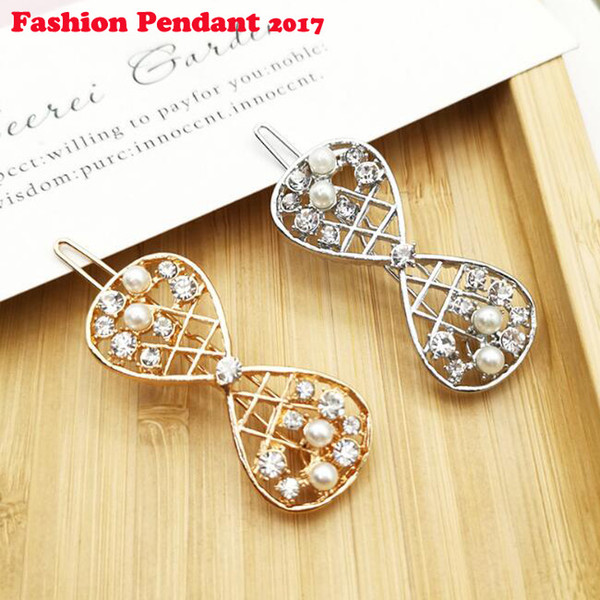 New Vintage Hairpins Metal Bow Knot Hair Barrettes Girls Women crystal Hair Accessories Hairgrips New Clip