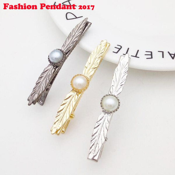 Women Metal Pearl Leaves Hair Pin Barrette Clips Side Hairpin Accessory Hairpin Clip For Women Girls Free Shipping