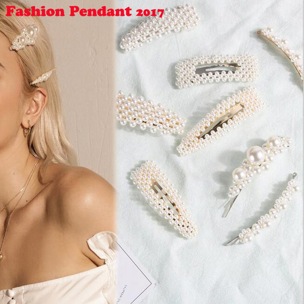 2019 HotSale Fashion Women Girls pearl Hairpins Headwear Hair Clips Barrette Styling Tools Accessories free shipping