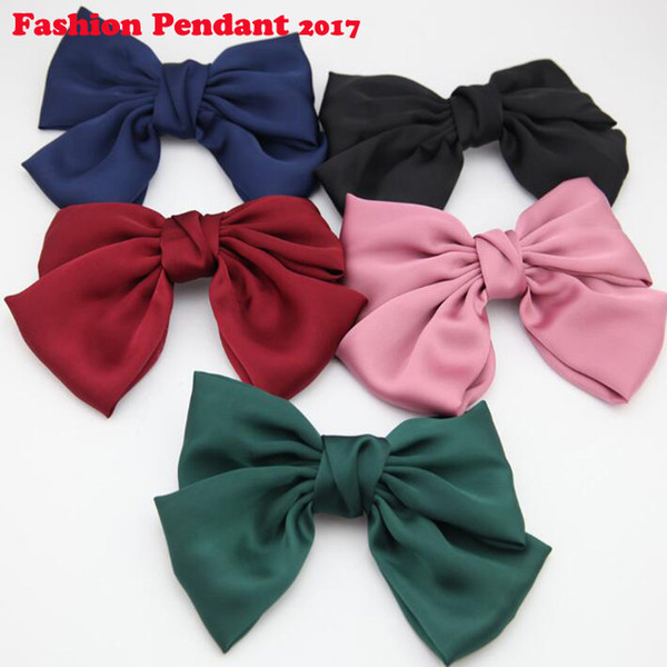 Ribbon Bow Hairclips Ladies Charming Large Casual Hairpin Boutique Wild Cute Women Girls Bowknot Hair Accessories