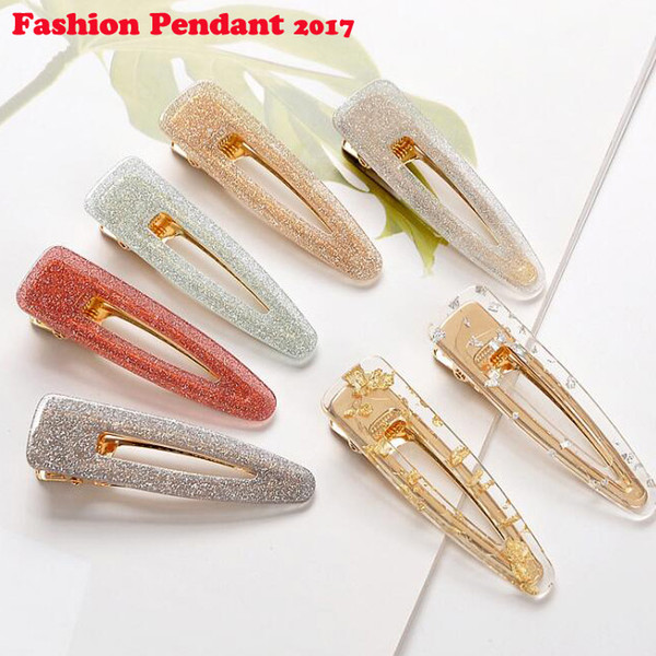 New Simple Shiny Hair Clips Girls Hairpins BB Clips Barrettes For Womens Hairgrips Waterdrop Hairpins Hair Accessories