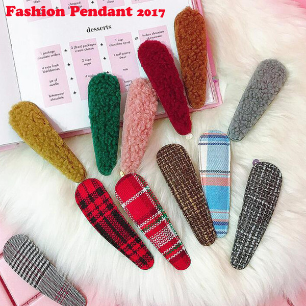 2019 Hair Accessories Hair Clips for Girls Children Hairgrip Clamps plush cloth Barrette Headwear free shipping