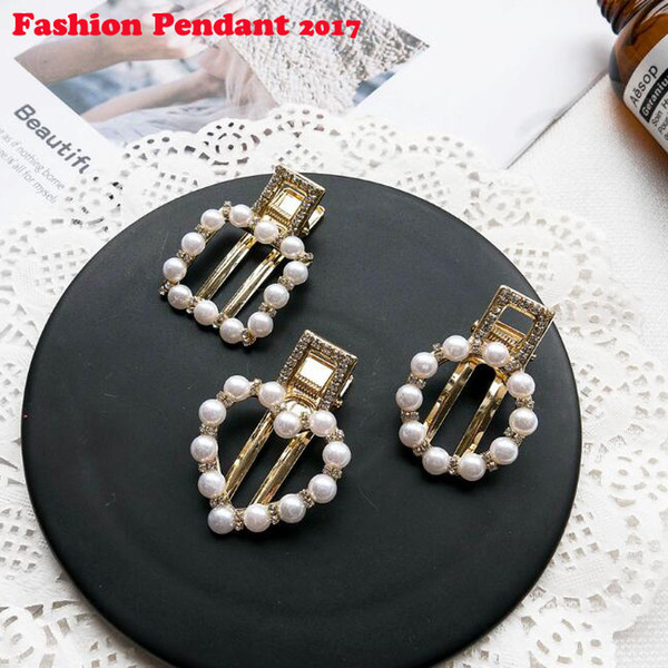 Women Fashion Hair Accessories Metal Pearl Hairpins Lady Simple Hair duck Clip Barrette Headwear Hair Styling Tool