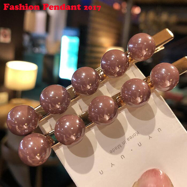 2019 Fashion Pearl Hair Clip Women Hairpin Girls Hairpins Barrette Headwear Hairgrip Hair Accessories Dropship New Arrival