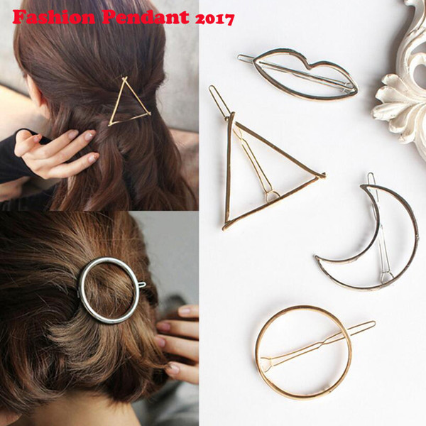 2019 Fashion Jewelry Accessories Lip Hollow Hairclips Hairgrips Hairpins Headwear Barrettes Hair Clip Triangle For Wedding