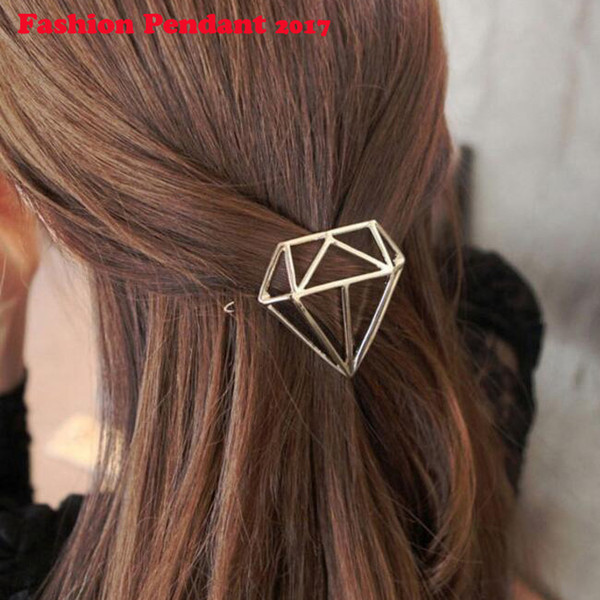 Women Gold Silver Hollow Out Diamond Hair Clips Clamp Beautiful Elegant Hairpin Hairclips Hairgrips Hairclips Hairgrips Accessoy