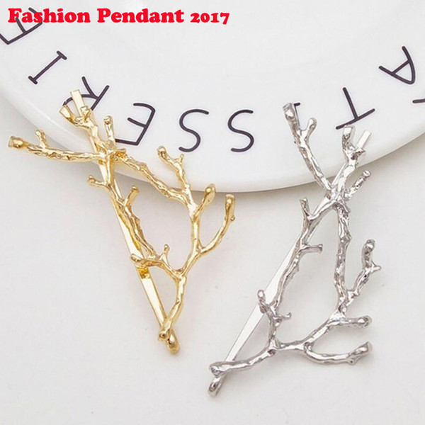 200pcs Fashion Women Girls Metal Branch Leaves Hairpin Barrettes Bobby Hair Clips Pin Styling Tools Accessories dhl shipping