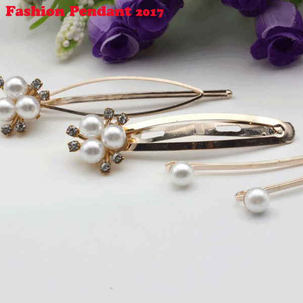 Pearl Metal Hairclips Women Hair Clip Hairpin Girls Hairpins Barrette Hairgrip Bobby Pin Hair Accessories Dropship New