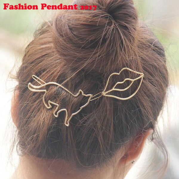 200pcs Fashion Hollow Cute Cat Hair Pin Hair Side Clip Hair Accessories Barrette For Women Girl Gifts dhl shipping