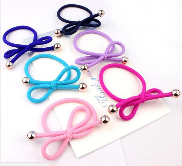 Hair Accessories women Bow Elastic Rubber Bands Headwear Girl Elastic Hair Bands Ponytail Holder Rope Hair Accessories