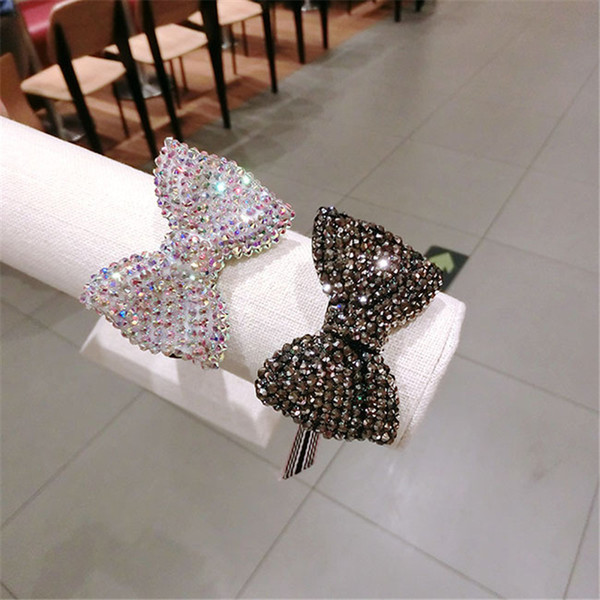 Princess Kids Gi
8000
rl Hair Rubber Bands Fashion Rhinestone Bow Women Elatstic Rubber Bands Lovely Performance Hair Jewelry