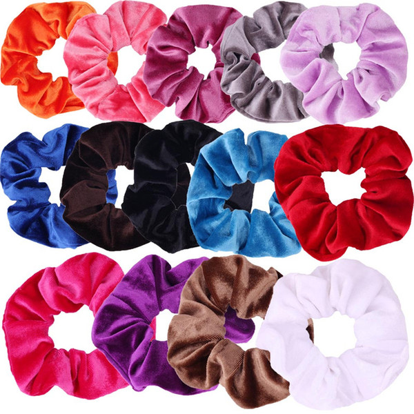 Hair Scrunchies Velvet Elastic Hair Bands Scrunchy Hair Ties Ropes Scrunchie for Women or Girls Accessories