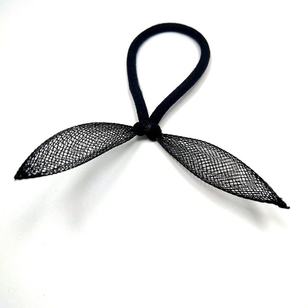 New fashion rabbit ears hair band stripes black elastic Hair Ties Bands for women girls hair Jewelry wholesale