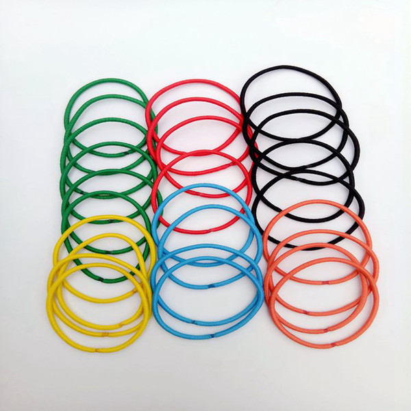 Hot sale colorful seamless Hair Rubber Bands Wholefsale hair ties accessories high elastic small rubber bands tail seams