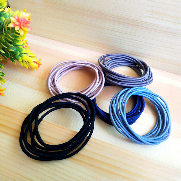 Hot sale colorful seamless Hair Rubber Bands Wholefsale Braiding Tool Candy Color Hair Braider Elastic Ring Hair Bands For Girls