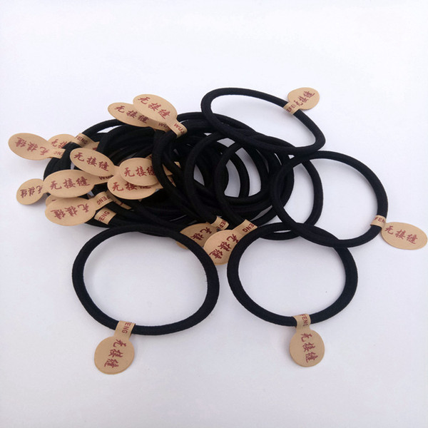 Hair cord Black Seamle Hair Ties Simple Style Elastic Holder Headbands Elestic hairbands hair accessories wholesale