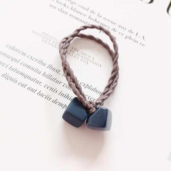 Six colors lovely square is made of rubber and rubber hair rope Hair Bands For Girls Rope Ponytail Holder Hair Accessories Scrunchy