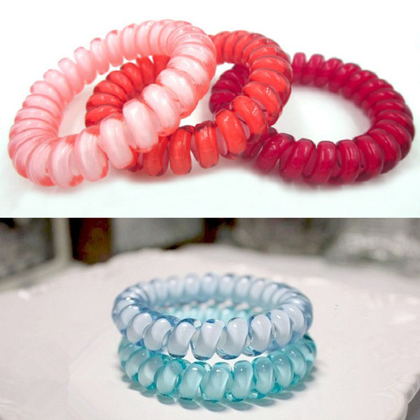 hairband hair bands rope elastic telephone wire design for Women girl Hair Accessories headwear holder candy color clear large