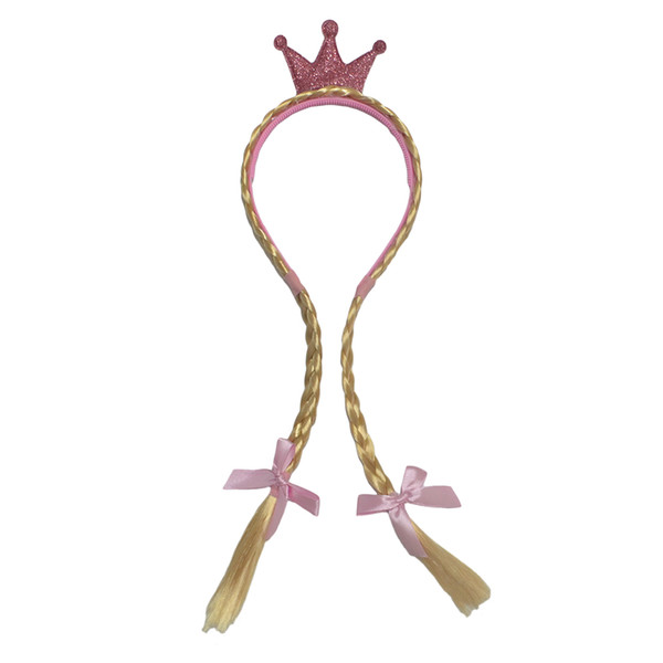 Korean Crown Bow Shape Version of The Hair Band With a Muffled Hair With a Wig