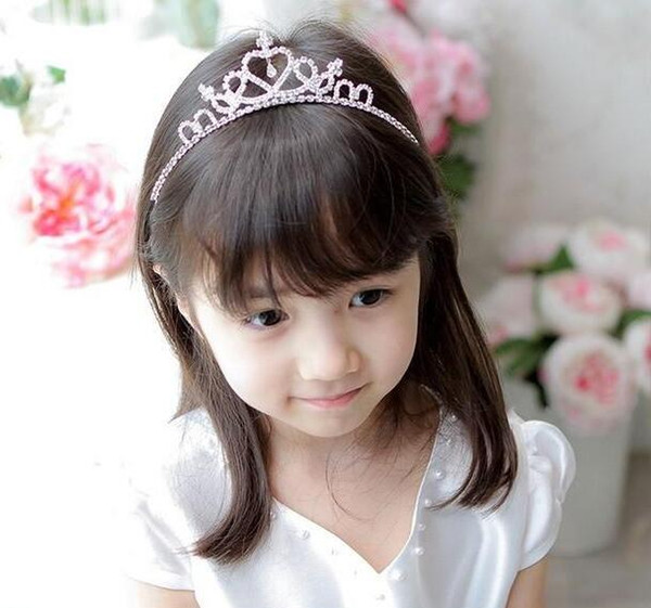 Kid princess hair accessories Baby Girl Rhionestone Hairpins Combs Crown Hairbands Headdress Style Princess Tiara Gifts 24 pcs free shipping