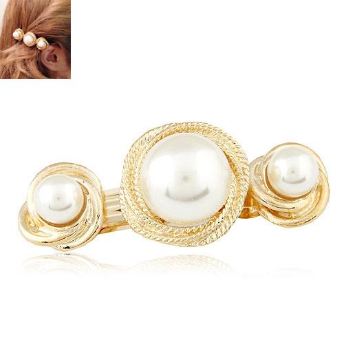 2015 Fashion Gold High Quality Imitation Pearl Hair accessory Hair Clip Jewelry For Women