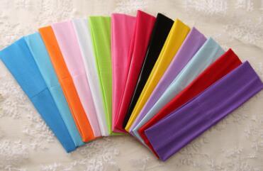 Solid Color Headbands Stretch Headbands,hair headwraps mix Polyester stretch headbands 2