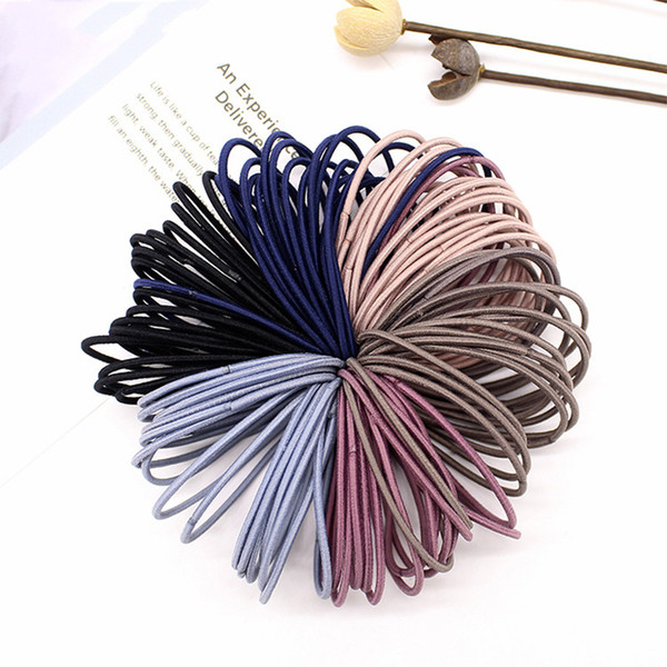 1000pcs/lot 5CM Hair Accessories Women Rubber Bands Scrunchy Elastic Hair Bands Girls Headband Decorations Ties for Hair