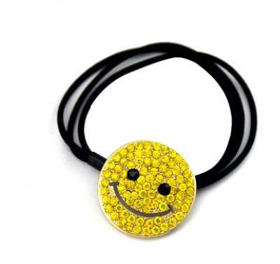 Fashion Smile Face Elastic Hair Bands For Women Girls Ponytail Cute Hair Tie Headwear Hair Accessories