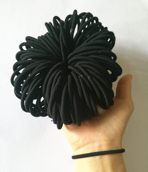 100Pcs/Set Black Elastic Hairbands for Girls Fashion Women Scrunchie Gum for Hair Accessories Elastic Hair Bands