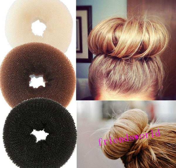 Hair Volumizing Scrunchie Donut Ring Style Bun Scrunchy Sock Poof Bump It Snooki Hair Rubber Bands Free Shipping