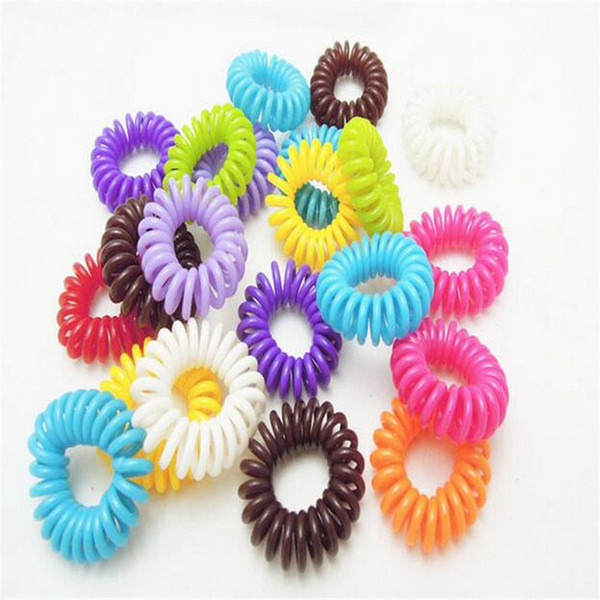 Plastic Hair Band Telephone Cord Phone Strap Hair Band Rope for Women Accessories Hair Accessory Ponytail Holder DHL Free