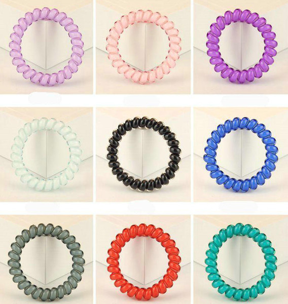 2019 Brand new Candy color hair circle jelly large phone line tie hair rope rubber band head jewelry mix order