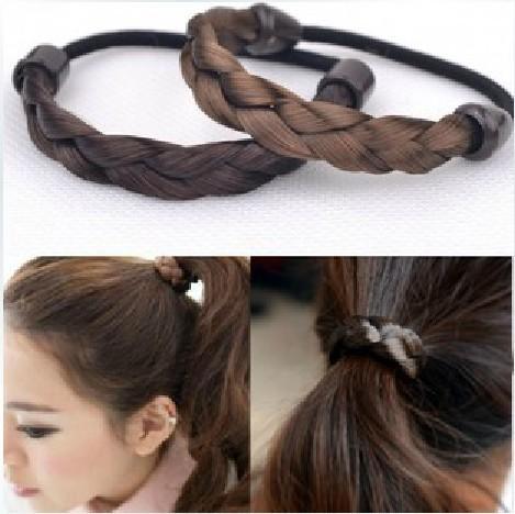 Hair Ponytail Holder Fashion Stylish Faux Hairband Tie Stretch Ponytail Elastic Rope Hair Accessories Braided Hair Ornament Accessories