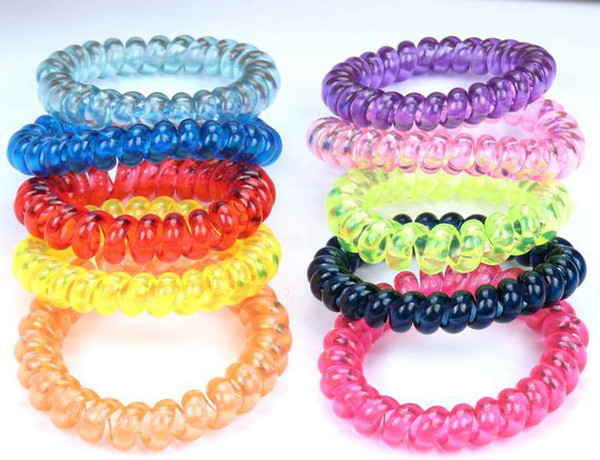 2019 Brand new Candy color hair circle jelly large phone line tie hair rope rubber band head jewelry mix order